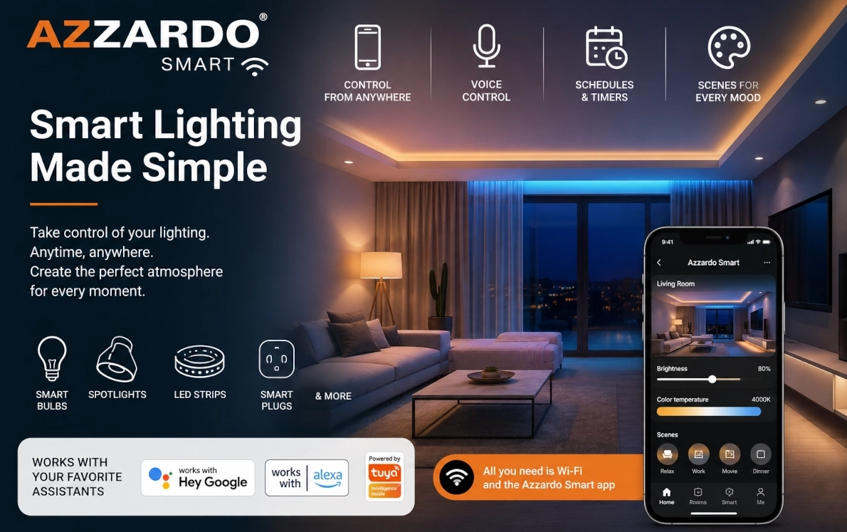 Azzardo Smart – intelligens világítás az Ön életstílusához igazítva
