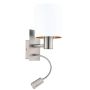 Fali lámpa PASTERI 96484 1x40W/E27 + 1X3,5W/LED 380LM a Eglo-tól