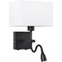 Fali lámpa NORTE WL-1122-2-BL-BM-RC-WH 3000K 2x60W, 3W/E27, LED 350LM IP20 a Italux-tól