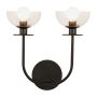 Fali lámpa Sylvia ALM-SYLVIA-2WB-BK-CL 40W 2x40W/E14 a Elstead Lighting-tól