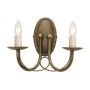 Fali lámpa MINSTER MN2-BLK-GOLD 2x60W/E14 a Elstead Lighting-tól