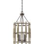 Függőlámpa WOOD HOLLOW QZ-WOOD-HOLLOW-4P 4x60W/E14 a Quoizel-tól