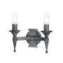 Fali lámpa SAXON SAX2-BLK-SIL 2x60W/E14 a Elstead Lighting-tól