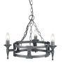 Csillár SAXON SAX3-BLK-SIL 3x60W/E14 a Elstead Lighting-tól