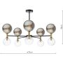 Plafonlámpa Takara TAK2354-03-24 10x20w/g9 ip20 a Dar Lighting-tól
