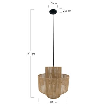 Függőlámpa JUTE 104665 1x40W/E27 IP20 a Dijk-tól