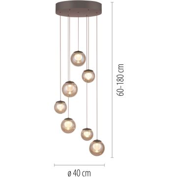 Függőlámpa PURE POPUP 2587-97 2200-5000k 7x3W/LED 1600lm ip20 a Paul Neuhaus-tól