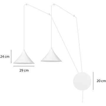 Fali lámpa ABRAMO 159/2 2x60W/E27 IP20 a Emibig-tól