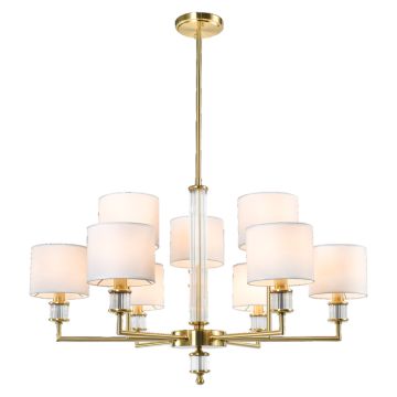 Plafonlámpa SUTTON P09685BR-WH 9x40W/E14 ip20 a Cosmolight-tól