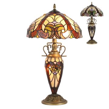 Asztali lámpa TIFFANY XX. 1702 E27|E14 2x60W/E27|1x7W/E14 a Prezent-tól