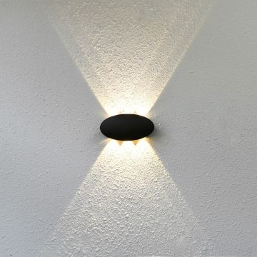 Fali lámpa Pontas OWL-55034-BK 3000K 1x6W/LED 430lm IP54 a Italux-tól