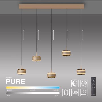 Függőlámpa PURE FALLING RINGS 2504-97 2200-5000k 5x8W/LED 1500lm ip20 a Paul Neuhaus-tól