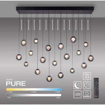 Függőlámpa PURE POPUP 2589-15 2200-5000k 19x3W/LED 2050lm ip20 a Paul Neuhaus-tól