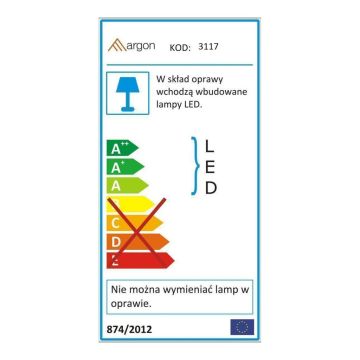 Tükör LUSTRO 3117 3000/4000/6000k 1x36W/LED 626lm ip44 a Zuma Line-tól