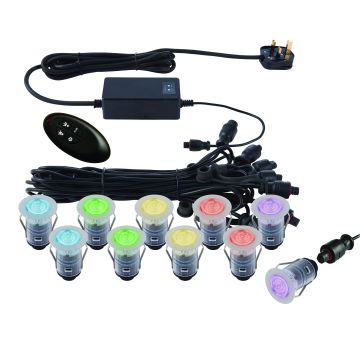 Kerti lámpa IKONPRO 59136 10x0.75W/SMD 5050 RGB IP67 a Endon-tól