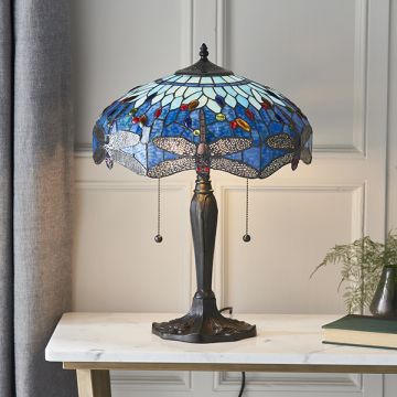 Asztali lámpa DRAGONFLY BLUE 64089 2x60W/E27 IP20 a Endon-tól