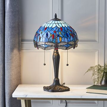Asztali lámpa DRAGONFLY BLUE 64090 2x60W/E27 IP20 a Endon-tól