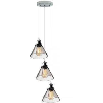 Függőlámpa NEW YORK LOFT LA034/CO3_smoky_chrom 3x40W/E27 IP20 a Altavola Design-tól