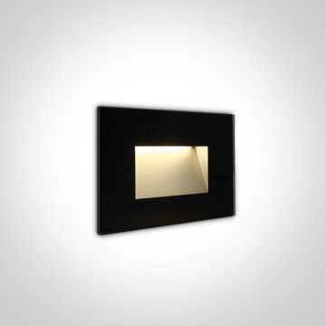 Beépíthető lépcsőházi lámpa The Glass Face 68076/B/W 3000K 1x3W/LED 200lm IP65 a One Light-tól