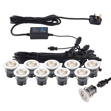 Kerti lámpa IKONPRO CCT 73348 3000K/4000K 10x0,75W/LED 280LM IP67 a Endon-tól