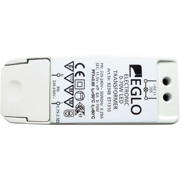 Szerelési elem TRANSFORMER 92348 0-70W / 0-40W a Eglo-tól