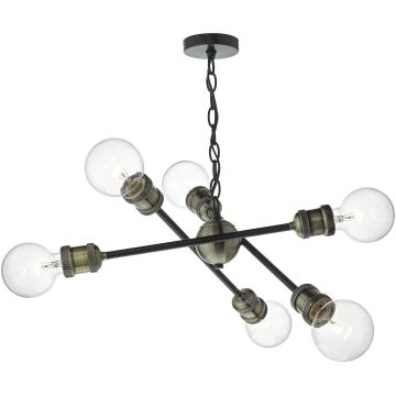 Függőlámpa BRIGADE BRI0654 6x60W/E27 IP20 a Dar Lighting-tól