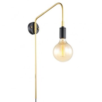 Fali lámpa MALENE MBM3386/1 BK+GD 1x40W/E27 a Italux-tól