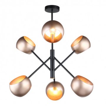 Csillár CAVAZZA MDM-3690/6 BK+GD 6x40W/E14 a Italux-tól