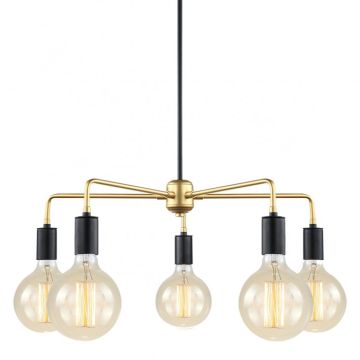 Csillár MALENE MDM3386/5 BK+GD 5x40W/E27 a Italux-tól