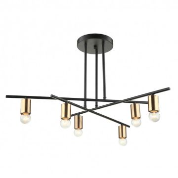 Csillár NORMANI MDM3658/6 BK+BRO 6x60W/E27 a Italux-tól