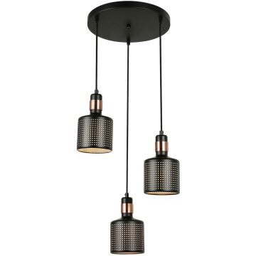 Függőlámpa RESTENZA PND-2439-3-BK 3x40W/E27 IP20 a Italux-tól