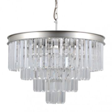 Függőlámpa VERDES PND-44372-8A-SLVR-BRW 8x40W/E14 IP20 a Italux-tól