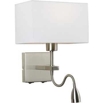 Fali lámpa NORTE WL-1122-2-BL-SN-RC-WH 3000K 2x60W, 3W/E27, LED 350LM IP20 a Italux-tól