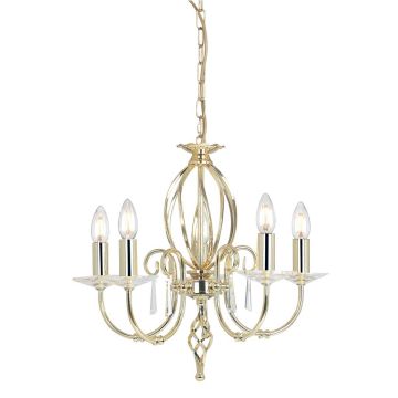 Csillár AEGEAN AG5-POL-BRASS 5x60W/E14 a Elstead Lighting-tól