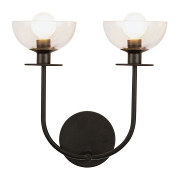 Fali lámpa Sylvia ALM-SYLVIA-2WB-BK-CL 40W 2x40W/E14 a Elstead Lighting-tól