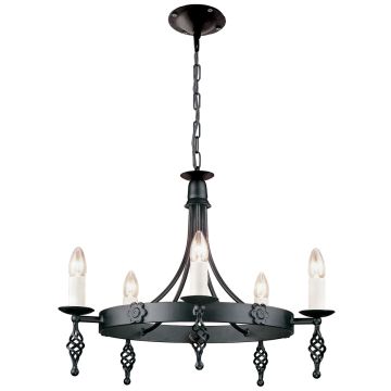 Csillár BELFRY BY5-BLACK 5x60W/E14 a Elstead Lighting-tól