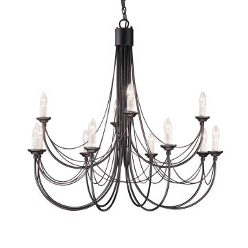 Csillár CARISBROOKE CB12-BLACK 12x60W/E14 a Elstead Lighting-tól