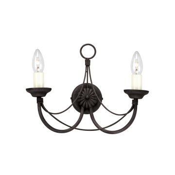 Fali lámpa CARISBROOKE CB2-BLACK 2x60W/E14 a Elstead Lighting-tól