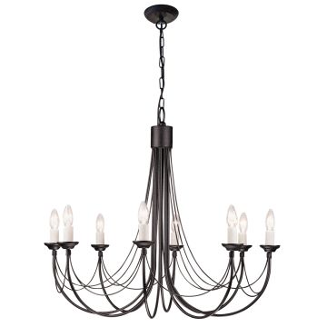 Csillár CARISBROOKE CB8-BLACK 8x60W/E14 a Elstead Lighting-tól