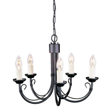 Csillár CHARTWELL CH5-BLACK 5x60W/E14 a Elstead Lighting-tól