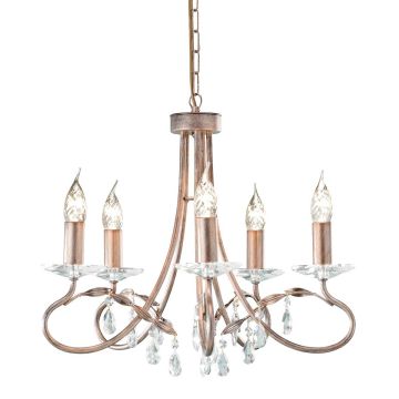 Csillár CHRISTINA CRT5-SILVER-GOLD 5x60W/E14 a Elstead Lighting-tól