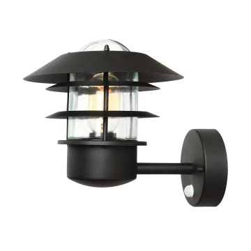 Fali lámpa HELSINGOR HELSINGOR-PIR-BK 1x60W/E27 IP44 a Elstead Lighting-tól