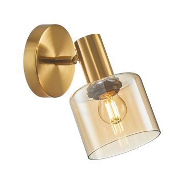 Fali lámpa SANTIA WL-65342-1 BRO+AMBER 1x40W/E27 IP20 a Italux-tól
