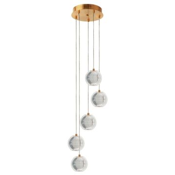 Függőlámpa Brillant LP-3303/5P GD 3000K|4000K|6000K 28W 5x28W/LED 2220lm a Light Prestige-tól