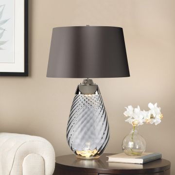 Asztali lámpa LENA LARGE LENA-TL-L-SMOKE 1X7W/GU10+1x60W/E27 a Elstead Lighting-tól