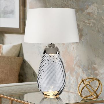 Asztali lámpa LENA LARGE LENA-TL-L-SMOKE-OWSS 1X7W/GU10+1x60W/E27 a Elstead Lighting-tól