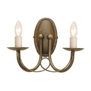 Fali lámpa MINSTER MN2-BLK-GOLD 2x60W/E14 a Elstead Lighting-tól