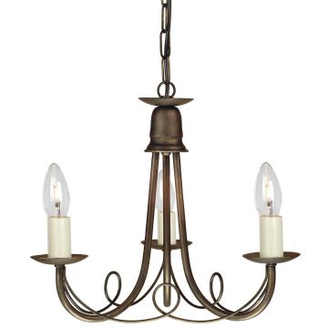 Csillár MINSTER MN3-BLK-GOLD 3x60W/E14 a Elstead Lighting-tól