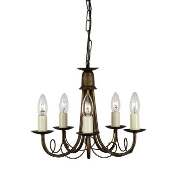 Csillár MINSTER MN5-BLK-GOLD 5x60W/E14 a Elstead Lighting-tól