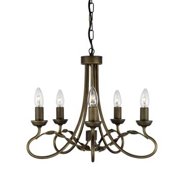 Csillár OLIVIA OV5-BLK-GOLD 5x60W/E14 a Elstead Lighting-tól